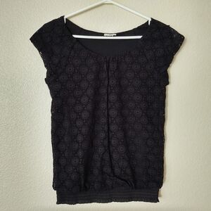CREATIVE Design Works | Black Lace Tee